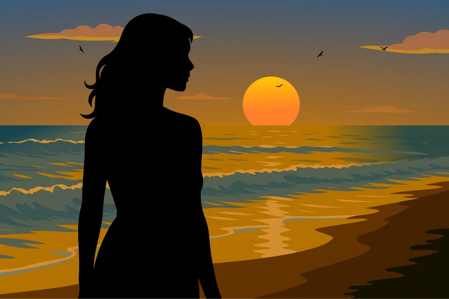 Silhouette at Sunset — 64-piece jigsaw puzzle