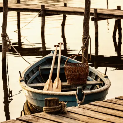 Serene Boat Dock — 200-piece jigsaw puzzle