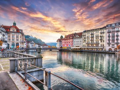 Sunset Over Lucerne — 300-piece jigsaw puzzle