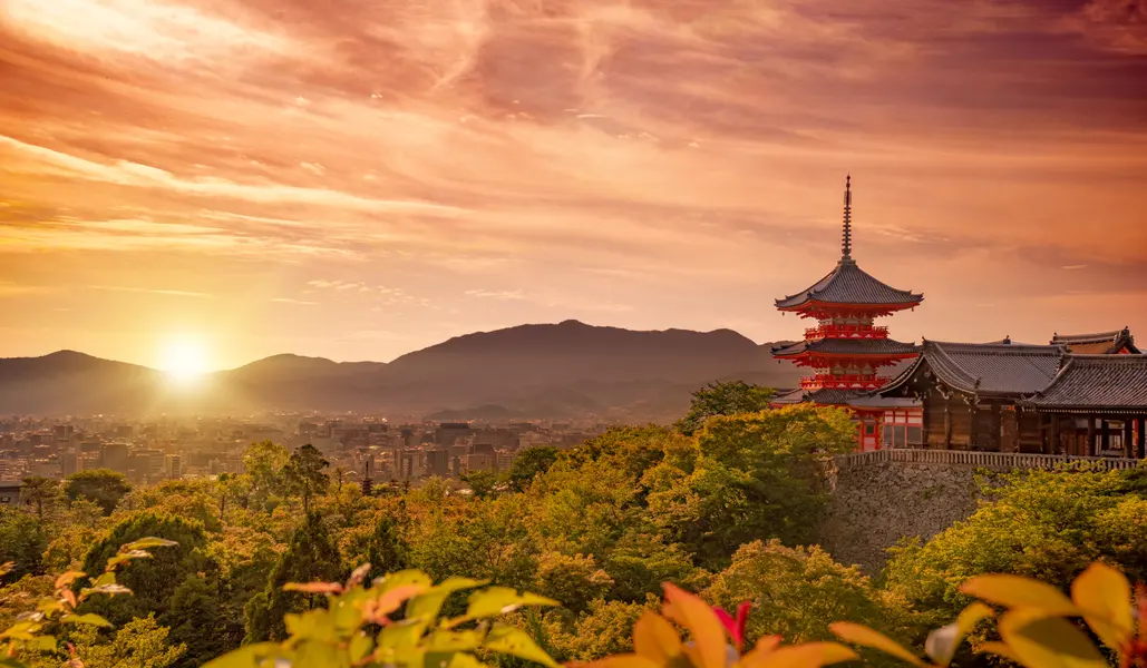 Kyoto Sunset Serenity — 100-piece jigsaw puzzle
