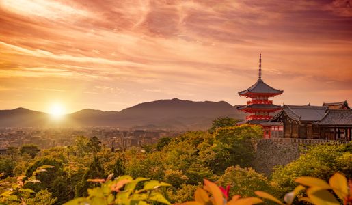 Kyoto Sunset Serenity — 100-piece jigsaw puzzle