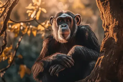 Contemplative Chimpanzee — 300-piece jigsaw puzzle