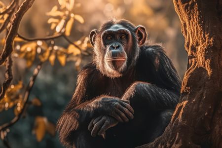 Contemplative Chimpanzee — 300-piece jigsaw puzzle