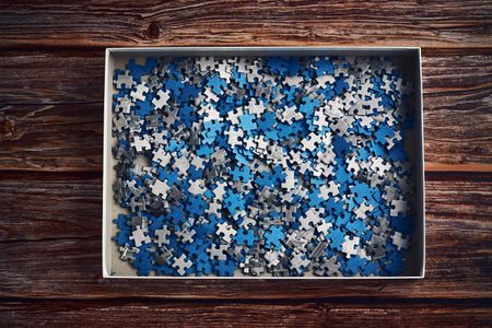 Puzzle Box Chaos — 300-piece jigsaw puzzle