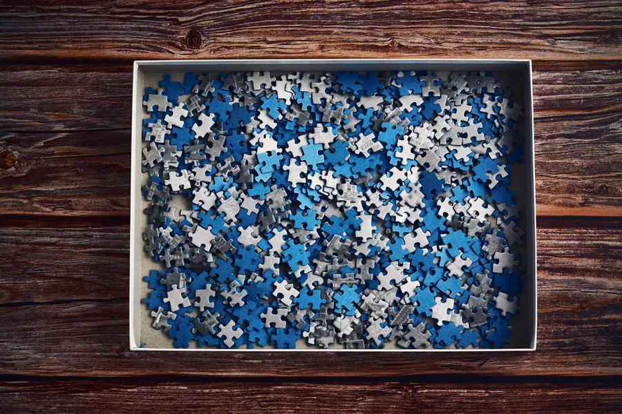 Puzzle Box Chaos — 300-piece jigsaw puzzle