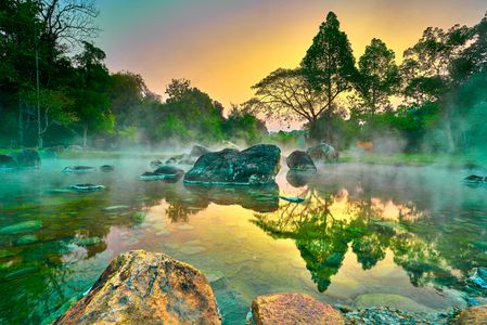 Misty Sunrise Reflections — 150-piece jigsaw puzzle