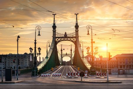 Sunset Over Liberty Bridge — 100-piece jigsaw puzzle