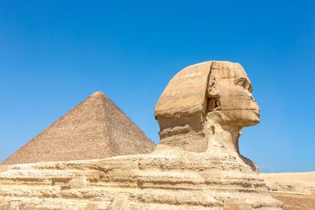 Majestic Sphinx and Pyramid — 100-piece jigsaw puzzle