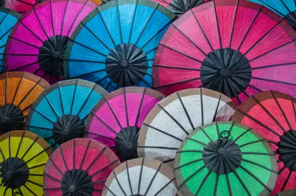Vibrant Paper Umbrellas — 150-piece jigsaw puzzle