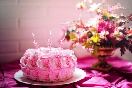 Pink Celebration Cake — 300-piece jigsaw puzzle