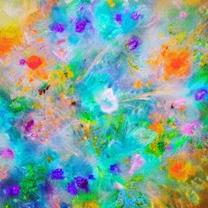 Vibrant Abstract Blossoms — 200-piece jigsaw puzzle