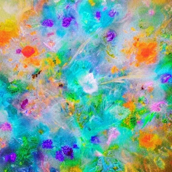 Vibrant Abstract Blossoms — 200-piece jigsaw puzzle