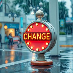 Illuminated Change Sign — 200-piece jigsaw puzzle