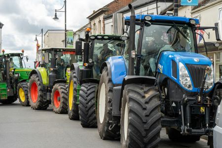 Colorful Tractor Parade — 300-piece jigsaw puzzle