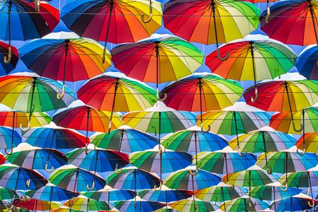 Colorful Umbrella Canopy — 100-piece jigsaw puzzle