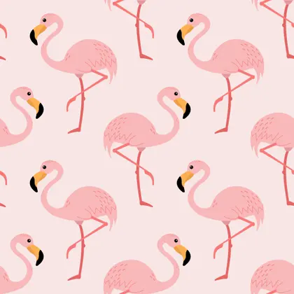 Pink Flamingo Pattern — 200-piece jigsaw puzzle
