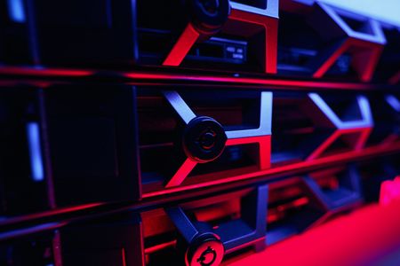 Futuristic Server Glow — 64-piece jigsaw puzzle