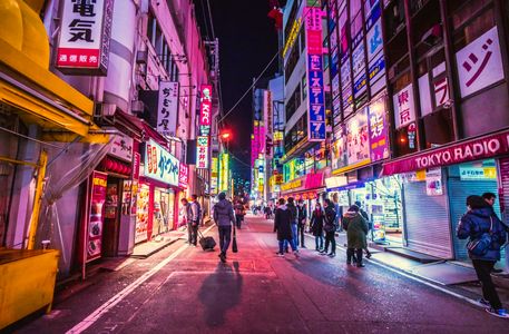 Neon Tokyo Night — 100-piece jigsaw puzzle