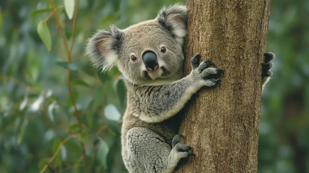 Curious Koala Climbing — 100-piece jigsaw puzzle