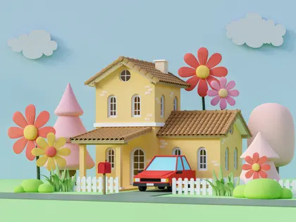 Whimsical Cottage Scene — 300-piece jigsaw puzzle