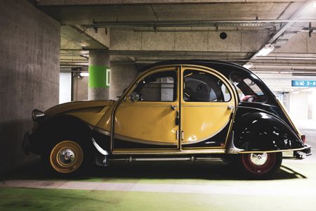 Vintage Car in Garage — 64-piece jigsaw puzzle