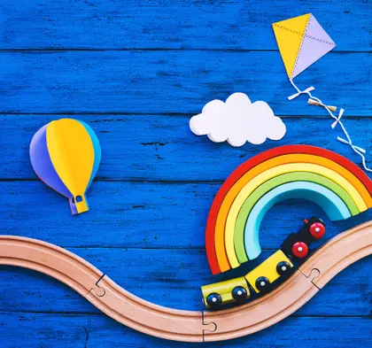Playful Rainbow Journey — 150-piece jigsaw puzzle