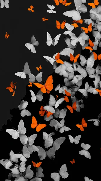 Monochrome Butterfly Dance — 400-piece jigsaw puzzle