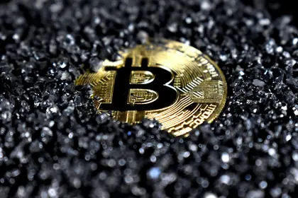 Bitcoin Amidst Crystals — 100-piece jigsaw puzzle