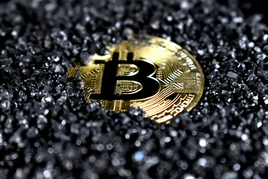 Bitcoin Amidst Crystals — 100-piece jigsaw puzzle