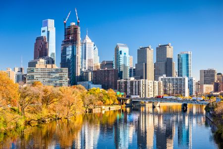 Autumn City Reflections — 64-piece jigsaw puzzle