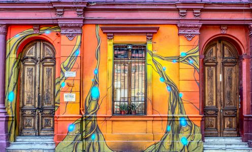Vibrant Street Mural — 150-piece jigsaw puzzle