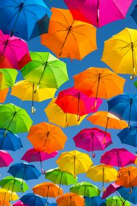Rainbow Umbrellas in Sky — 200-piece jigsaw puzzle