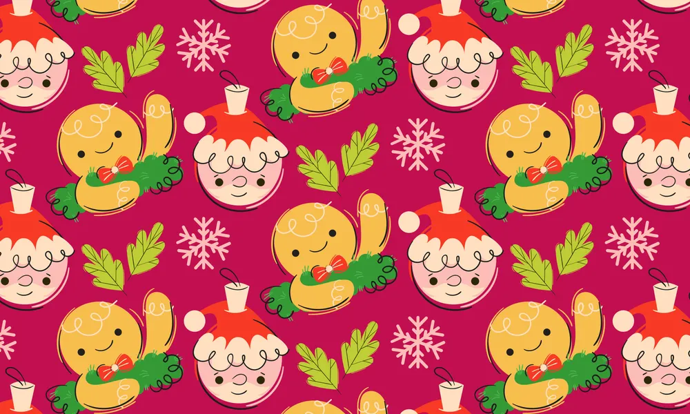 Festive Joy Pattern — 64-piece jigsaw puzzle