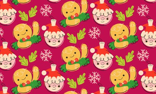 Festive Joy Pattern — 64-piece jigsaw puzzle