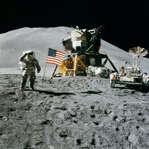 Moon Landing Triumph — 200-piece jigsaw puzzle