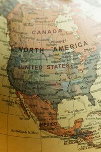 Vintage North America Map — 64-piece jigsaw puzzle