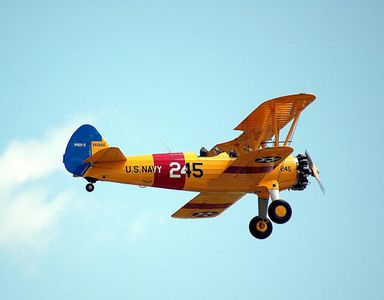 Vintage Navy Biplane — 200-piece jigsaw puzzle