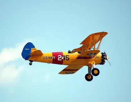Vintage Navy Biplane — 200-piece jigsaw puzzle