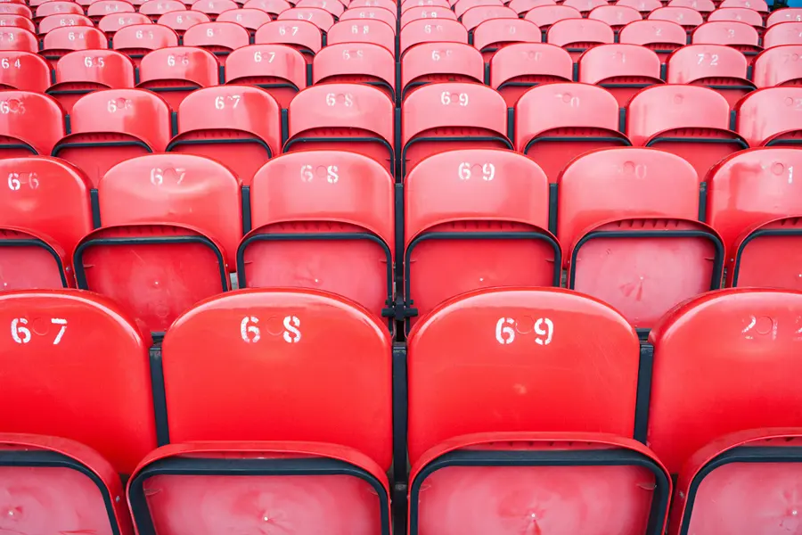 Red Stadium Seats — 100-piece jigsaw puzzle