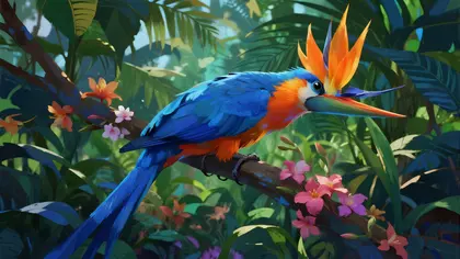 Exotic Bird in Paradise — 390-piece jigsaw puzzle