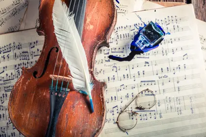 Harmony of Ink and Strings — 200-piece jigsaw puzzle