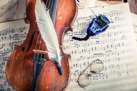 Harmony of Ink and Strings — 200-piece jigsaw puzzle