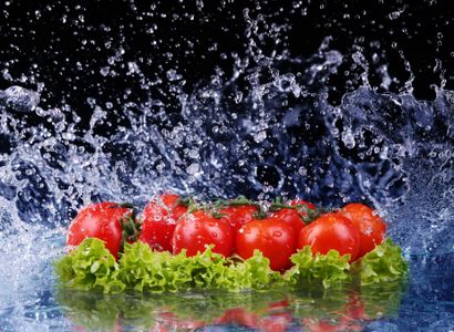 Fresh Splashing Vegetables — 64-piece jigsaw puzzle
