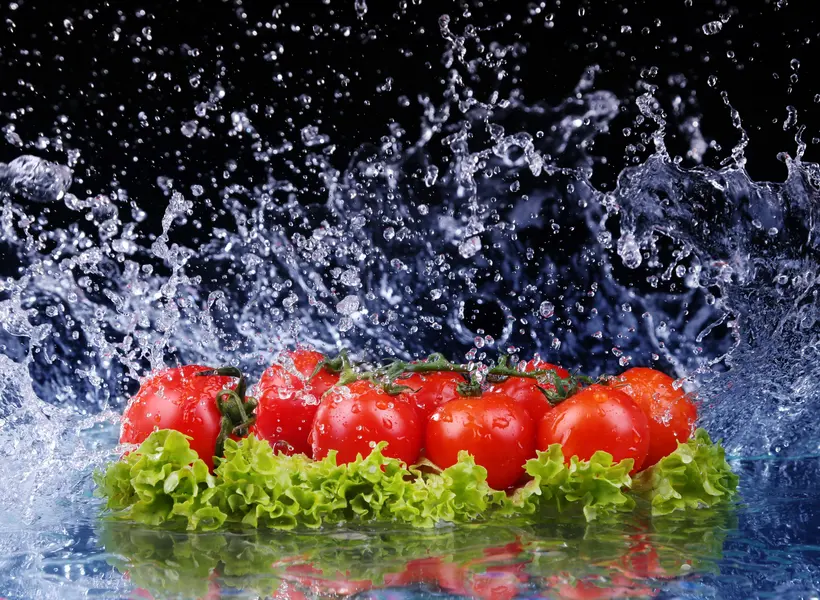 Fresh Splashing Vegetables — 64-piece jigsaw puzzle