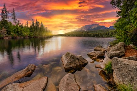 Sunset Lake Serenity — 200-piece jigsaw puzzle