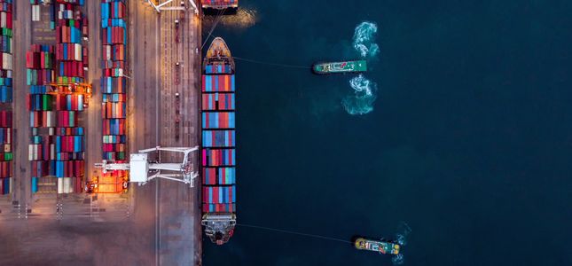 Container Port Activity — 150-piece jigsaw puzzle