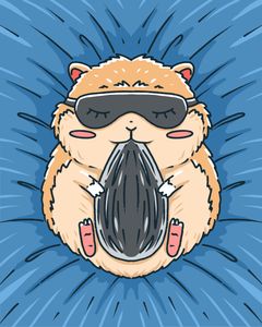 Resting Hamster Bliss — 150-piece jigsaw puzzle