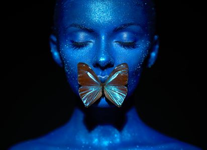 Ethereal Blue Silence — 100-piece jigsaw puzzle