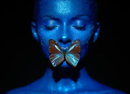 Ethereal Blue Silence — 100-piece jigsaw puzzle