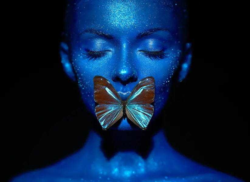 Ethereal Blue Silence — 100-piece jigsaw puzzle